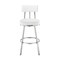 Armen Living Jinab Swivel Bar Stool in Brushed Stainless Steel with White Faux Leather 840254335318 - alternate 7
